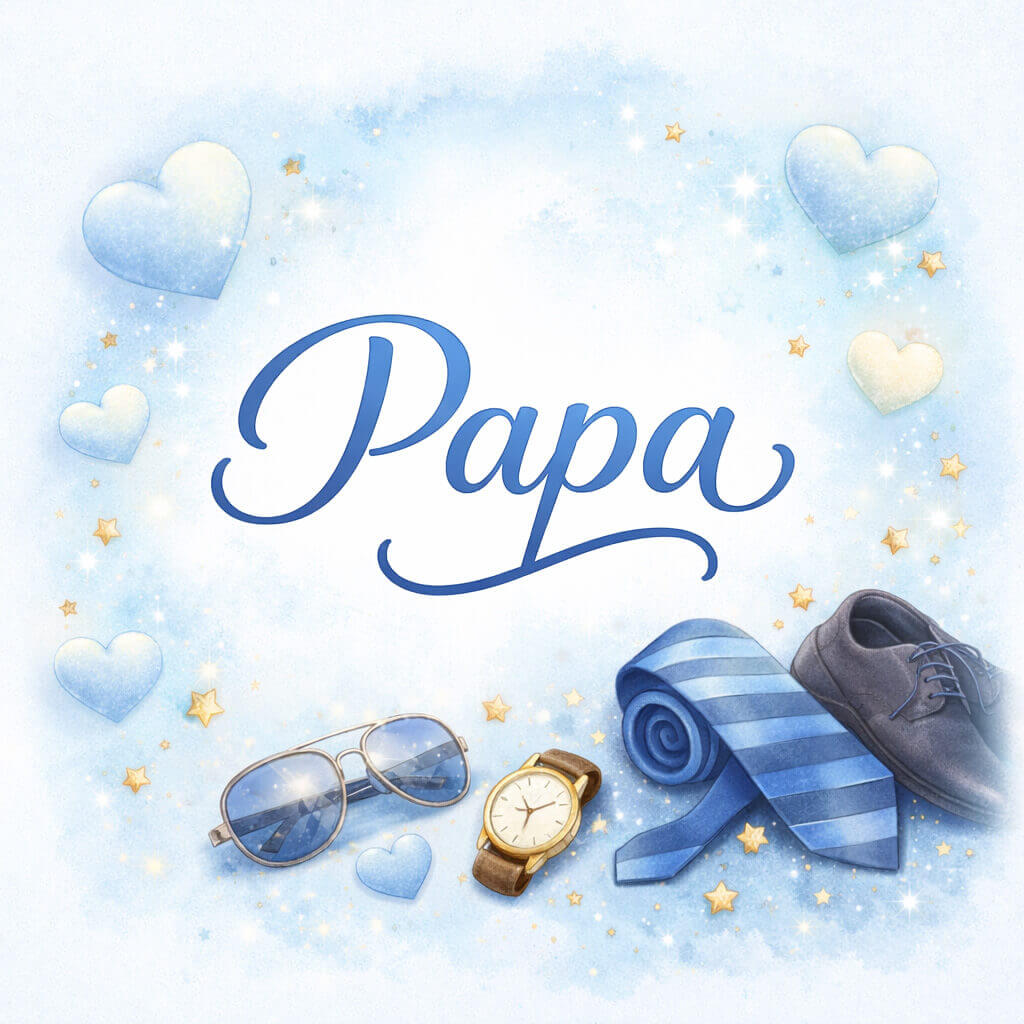 Papa blaues Motiv