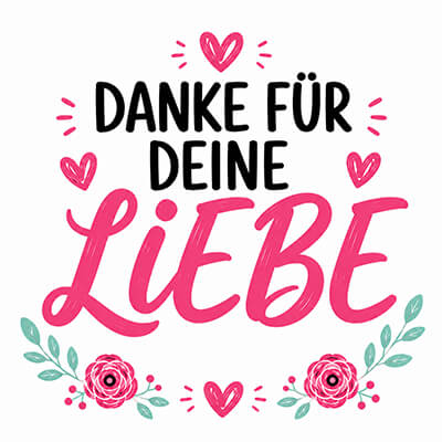 Danke für deine Liebe Motiv