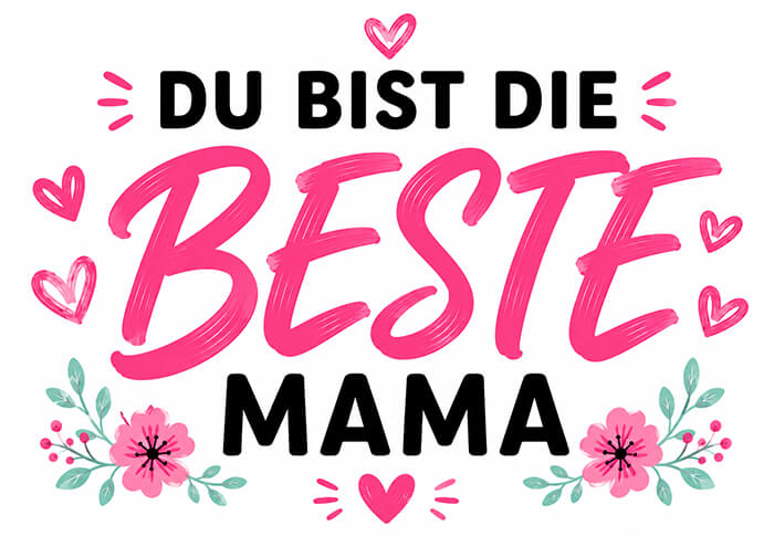Du bist die beste Mama Motiv