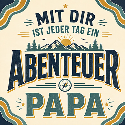 Mit dir ist jeder Tag ein Abenteuer, Papa Motiv