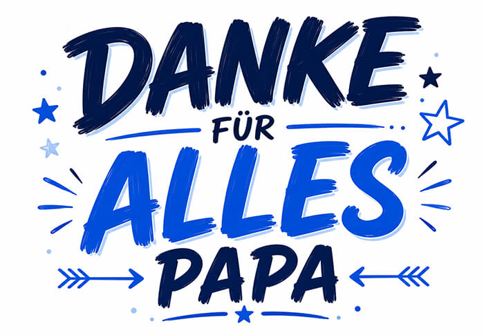 Danke für alles, Papa Motiv