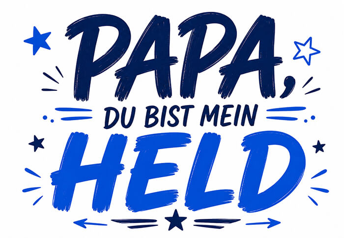 Papa, du bist mein Held Motiv